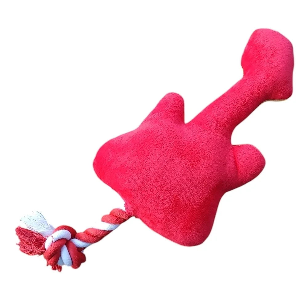 Fender Guitar Squeaky Rope Dog Toy